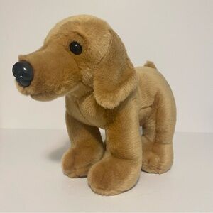 Keel Toys Dog Plush Puppy Standing Stuffed Animal Hard Nose Eyes Yellow
